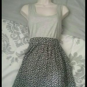 Gray and black dress